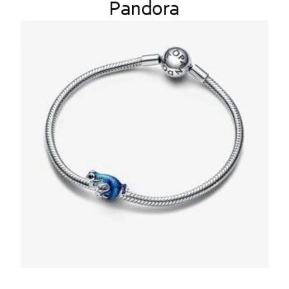 Pandora Blue and Silver Lizard Bracelet Charm